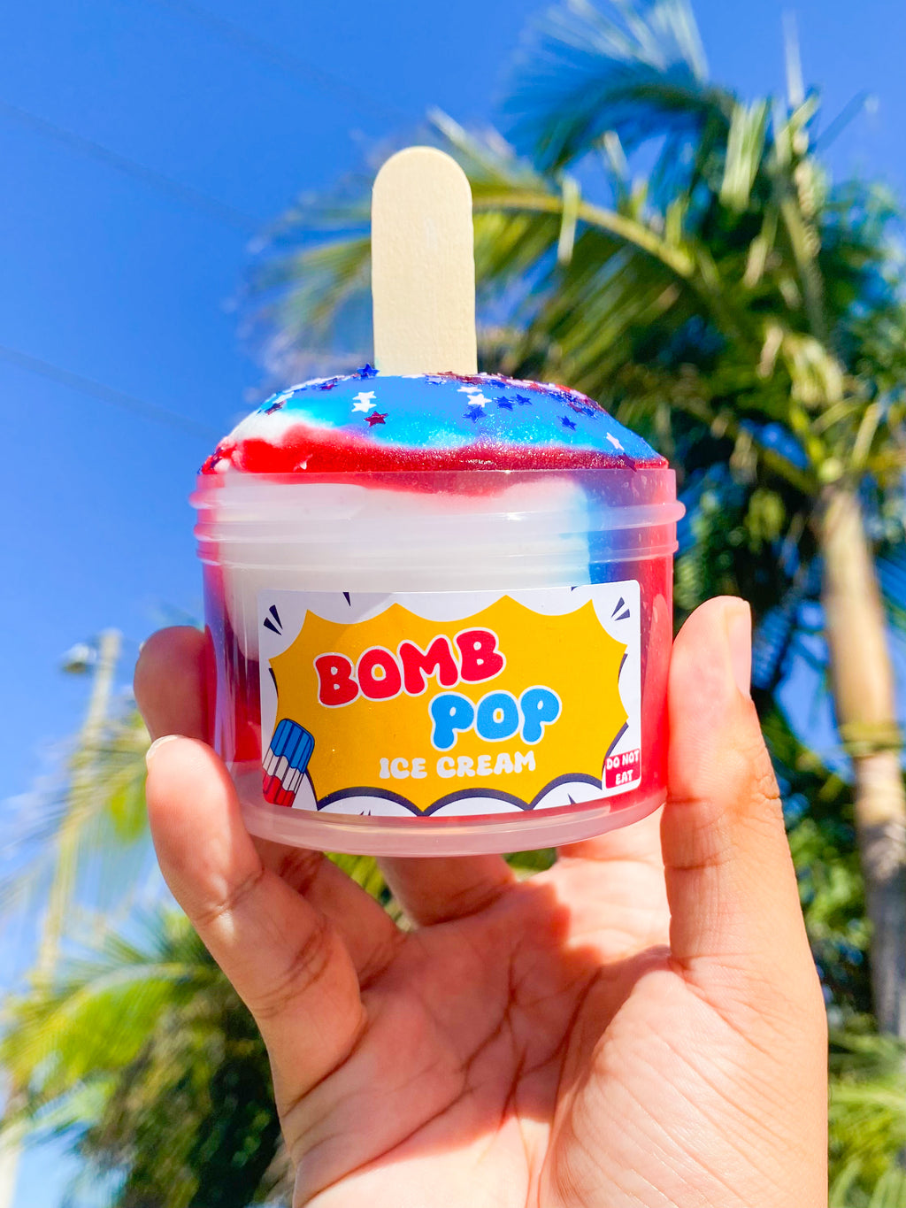 Bomb pop ice cream slime
